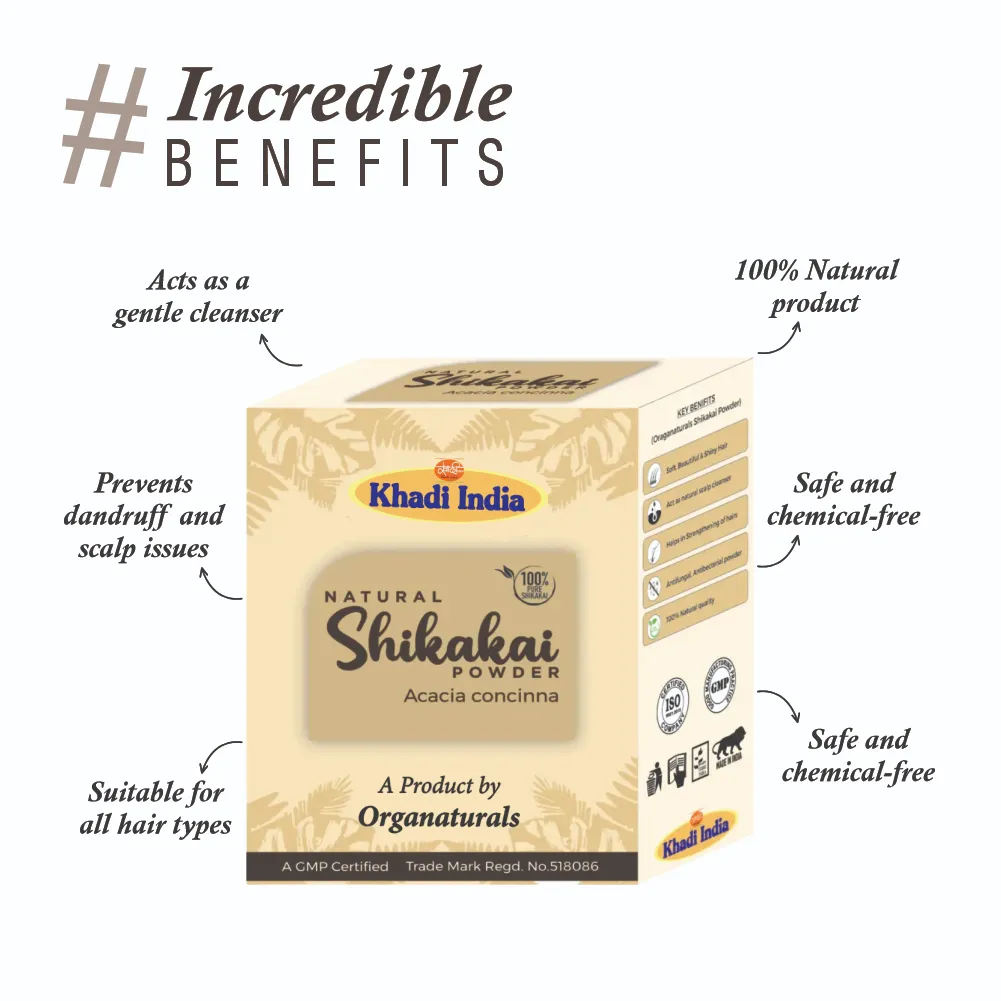 Natural Khadi 100% Pure and Natural Shikakai Powder for Hair - 100 g - Image 2